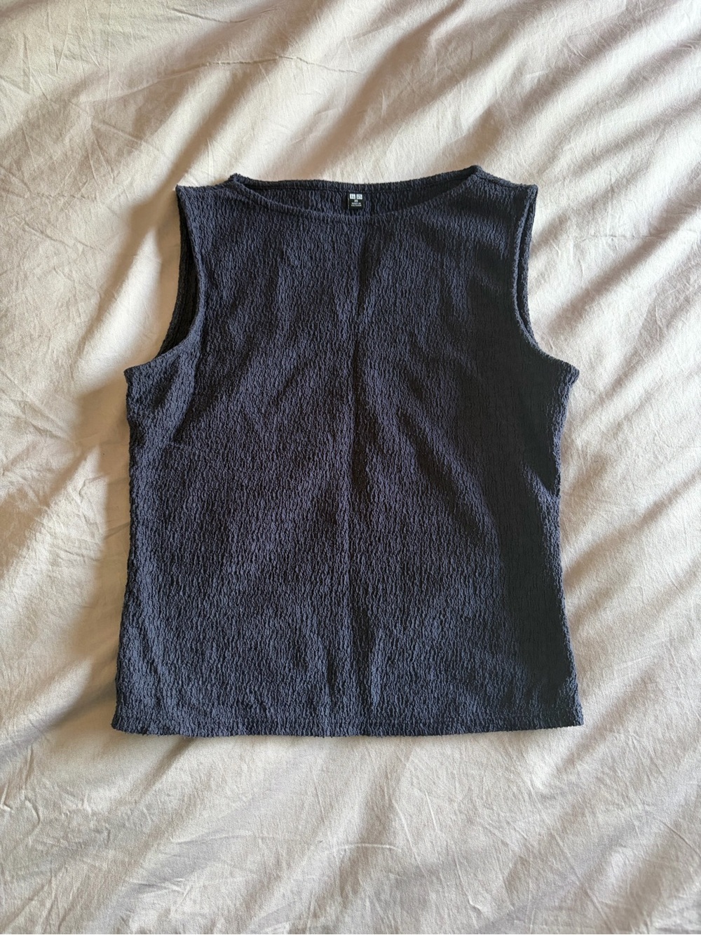 Sleeveless Textured Tank Top - Uniqlo